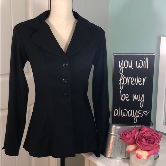 WRAPPER Jackets & Blazers - Wrapper Jet Black blazer. Size S